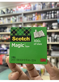  BỘ 3 CUỘN BĂNG KEO 3M, BĂNG KEO KỲ DIỆU, TRONG SUỐT DÁN TIỀN 3M 810 SCOTCH MAGIC TAPE