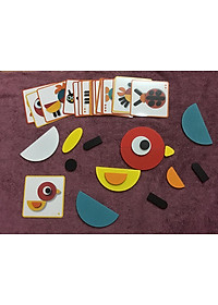 Ghép hình tư duy theo thẻ Montessori