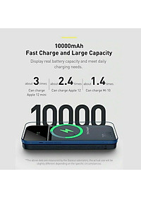 [Mẫu mới 2021]Pin dự phòng sạc không dây tích hợp nam châm Baseus Magnetic Wireless Quick Charging Power Bank (10000mAh) - Hàng chính hãng