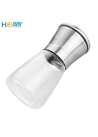 Lọ xay tiêu cầm tay nắp viền inox 304 lọ thủy tinh Hobby Home Decor XT mẫu thon cao và mẫu thấp tùy chọn