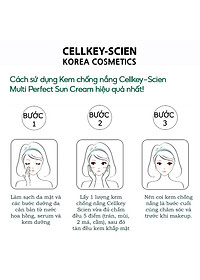Combo Kem Nền Kem Chống Nắng Che Khuyết Điểm Kiềm Dầu Dưỡng Trắng Chống Nhăn Cho Da Nhạy Cảm Cellkey-Scien BB Sun Cream (80ml)