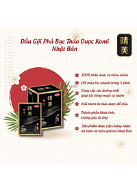 Hộp Dầu Gội Phủ Bạc Thảo Dược Komi Nhật Bản [10Gói = 250ml]