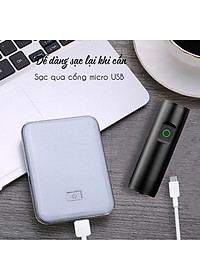 Pha Xe Đạp Mini 300 lumens EOS290 Sạc Điện USB Sáng Mạnh 3 Chế Độ Chống Nước Vỏ Hợp Kim Nhôm (pin 2000mAh) MaiLee