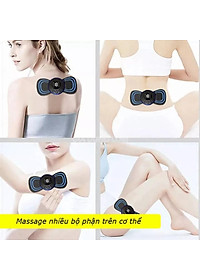 Miếng Massage Xung Điện Cổ Vai Gáy, Bắp Tay, Lưng Bằng Sung Điện đỡ đau Nhức Hiệu Qủa -Máy mat sa thân hình 10 Chế Độ
