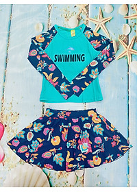 Set Đồ Bơi Bé Gái Dài Tay ĐI Biển Đi Học Bơi