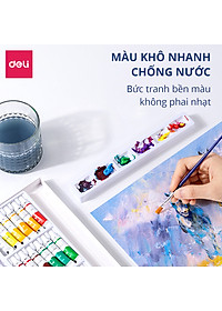 Màu Acrylic tuýp mini chuyên nghiệp Deli - 5ml/tuýp - Vẽ vải / Vẽ quần áo / Vẽ giày - 12/18/24 màu