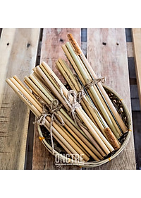 Bộ 10 ống hút tre ONGTRE chiều dài 20cm dùng cho nhà hàng, khách sạn, quà tặng doanh nghiệp