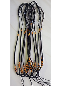 Sợi Dây Đeo cổ mới ĐEN Kiểu dạng rút đẹp Size 3mm x dài trồng cổ Anh Chị tự chỉnh theo ý 23cm - 30cm Phối với mặt Phật, mặt dây chuyền nam nữ đeo được hết rẻ đẹp ạ
