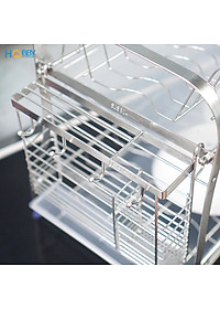 Kệ chén đa năng 2 tầng inox 304 mẫu lớn Hobby Home Decor KC2M
