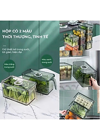 Hộp Đựng Thực Phẩm 3L Có Nắp Tách Nước Và Tay Cầm Tiện Lợi – Hộp Bảo Quản Đồ Ăn Tủ Lạnh - Hộp Lạnh - HÀNG CHÍNH HÃNG MINIIN
