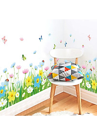 Decal dán chân tường hàng rào hoa ZOOYOO XL7186