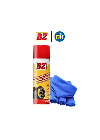 [Tặng Kèm Khăn Lau] Chai xịt phục hồi nhựa nhám BZ 450ml, phục hồi nhựa đen phai màu, bạc màu, xịt bóng vỏ lốp xe