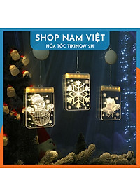 Dây Treo Đèn LED 3D Hình Cây Thông, Chuông Trang Trí Giáng Sinh, Noel - Chính Hãng NAVIVU