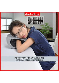 Gối Ngủ Du Lịch Chất Liệu Memory Foam Mật Độ Cao - Gối Ngủ Văn Phòng Thông Minh Cao Cấp Chính Hãng Dododios – Kèm Túi Vải Nhung Đựng Gối Ngủ Chữ U Văn Phòng