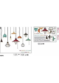 Sticker Decal dán tường đèn trang trí XH9308 