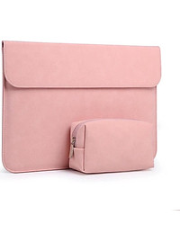 BAO DA, TÚI DA, CẶP DA CHỐNG SỐC CHO MACBOOK, LAPTOP, SURFACE - MÀU HỒNG NEON 