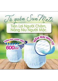 Sỉ 1 Cây/Thùng 6 Gói Tã dán Sunmate L18 +2 (20 Miếng) - Tã người lớn Sunmate- Date Mới