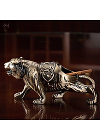 GẠT TÀN HỔ 2022 | GẠT TÀN THUỐC HÌNH HỔ HỢP KIM ĐỒNG | Gạt tàn con Hổ hoạ tiết hoa văn cổ hợp kim cao cấp