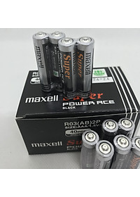 HỘP PIN MAXELL 40 VIÊN  AAA TEM BẠC - HÀNG CHÍNH HÃNG