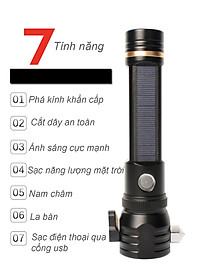 Đèn pin siêu sáng thoát hiểm 7 chức năng