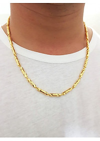 Dây Chuyền Nam Đốt Tròn Trúc Mạ Vàng Không Bay Màu + TẶNG LÁ BỒ ĐỀ MAY MẮN TÀI LỘC ĐỂ VÍ ĐIỆN THOẠI