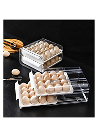 Khay Đựng Trứng 2 Tầng 32 Ô Kéo Rút Thông Minh Chất Liệu Nhựa PP Siêu Bền Phong Cách Nhật Bản Hộp Bảo Quản Trứng Tiện Lợi Cho Gia Đìnhh