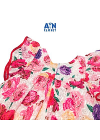 Đầm bé gái họa tiết Hoa hồng nơ đỏ voan thêu - AICDBGXPDSMA - AIN Closet