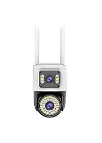 (Mẫu 2024) Camera 4G Yoosee 2 MẮT XEM 2 MÀN HÌNH 5.0MPX xoay 360 độ, xem đêm có màu, hỗ trợ đàm thoại 2 chiều - hàng chính hãng