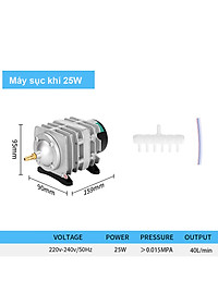 Máy sục sủi thổi khí oxy hồ bể cá cảnh 25W - 45L/P chất lượng cao,công suất mạnh, tiết kiệm điện