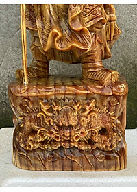 Tượng quan công gỗ huyết long kt cao 20