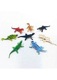 Bộ Mô Hình Nhựa Đồ Chơi 8 con Bò Sát Tắc Kè Thằn Lằn PB14
