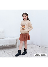 Áo nỉ cho bé gái BIGFOX MISS MEOW size đại mùa thu đông có mũ giữ ấm in Gấu kiểu Hàn cỡ trẻ em 7-15 tuổi 30kg 45kg 1975