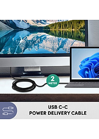 Dây sạc type-C to C PROLiNK GCC_240G3 dài 2m, sạc siêu tốc 240W chuẩn PD 3.1, truyền dữ liệu 40Gbps, xuất hình ảnh 8K Ultra HD - Hàng chính hãng