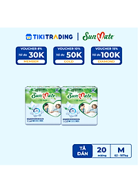 Combo 2 Tã Dán Người Lớn SunMate G2 Size M10 (10 Miếng)