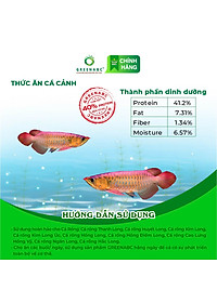 Thức ăn Cá Rồng GREENABC - Protein 40, tăng size, tăng màu, tăng đề kháng, vảy rực rỡ - Hộp 350g