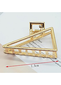 Kẹp tóc kim loại tam giác trang trí tóc phong cách Vintage