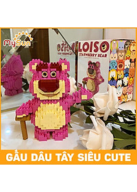 Đồ chơi mô hình GẤU DÂU TÂY lắp ráp ghép hình loại to cho bé phát triển trí tuệ MySun