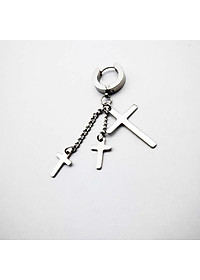 Bông tai chữ thập xích thả tua rua đẳng cấp