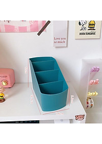 Hộp bút đa năng nhiều ngăn hộp đựng bút để bàn nhựa kiểu Hàn Quốc decor phòng