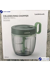 Dụng Cụ Băm Nhỏ Thực Phẩm, Xay Cắt Rau Củ, Nghiền Thịt Bằng Tay LocknLock CKS-314GRN (900ml) - Màu Xanh