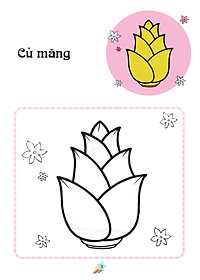 Sách 123 Nào Ta Tô Màu! - Rau Xanh