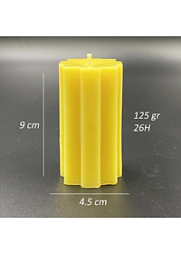 Nến Sáp Ong 26 Giờ Kèm Dĩa Gỗ Dừa 10cm : Khử Mùi Hôi Phòng Kín, Làm Sạch Không Khí, Thơm Nhẹ Mùi Mật Ong - HÀNG CHÍNH HÃNG