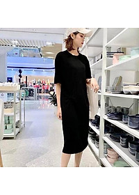 Đầm Maxi Cổ Tròn Ngắn Tay - Hàng Loại 1m