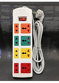 Ổ cắm điện đa năng Honjianda HJD-0448B -13A dây 3 mét hàng chính hãng màu ngẫu nhiên