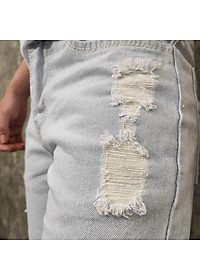 Quần short jean nam MĐ Q32 xanh bạc