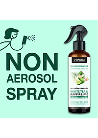 Xịt phòng nước hoa tinh dầu Trà Trắng Vemoda giúp thơm phòng, thanh lọc không khí, thư giãn