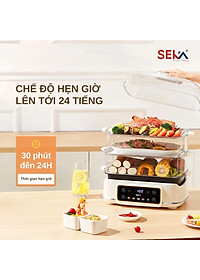 (HOT NEW) Nồi Lẩu Hấp 4 Tầng 24L SEKA SK6620 - 1500W Đa Năng 4 in 1 Hấp, Lẩu, Khử Trùng, Tiệt Trùng - Hàng Chính Hãng Bảo Hành 2 Năm