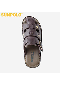Dép Rọ Nam Da Bò Cao Cấp SUNPOLO SUA20