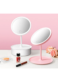 Gương Để Bàn Đèn LED Gương Cảm Ứng Để Bàn Trang Điểm，Gương Có 3 Chế Độ Sáng - Giao màu ngẫu nhiên
