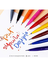 Bút viết thư pháp Pentel SES15C 12 màu cơ bản